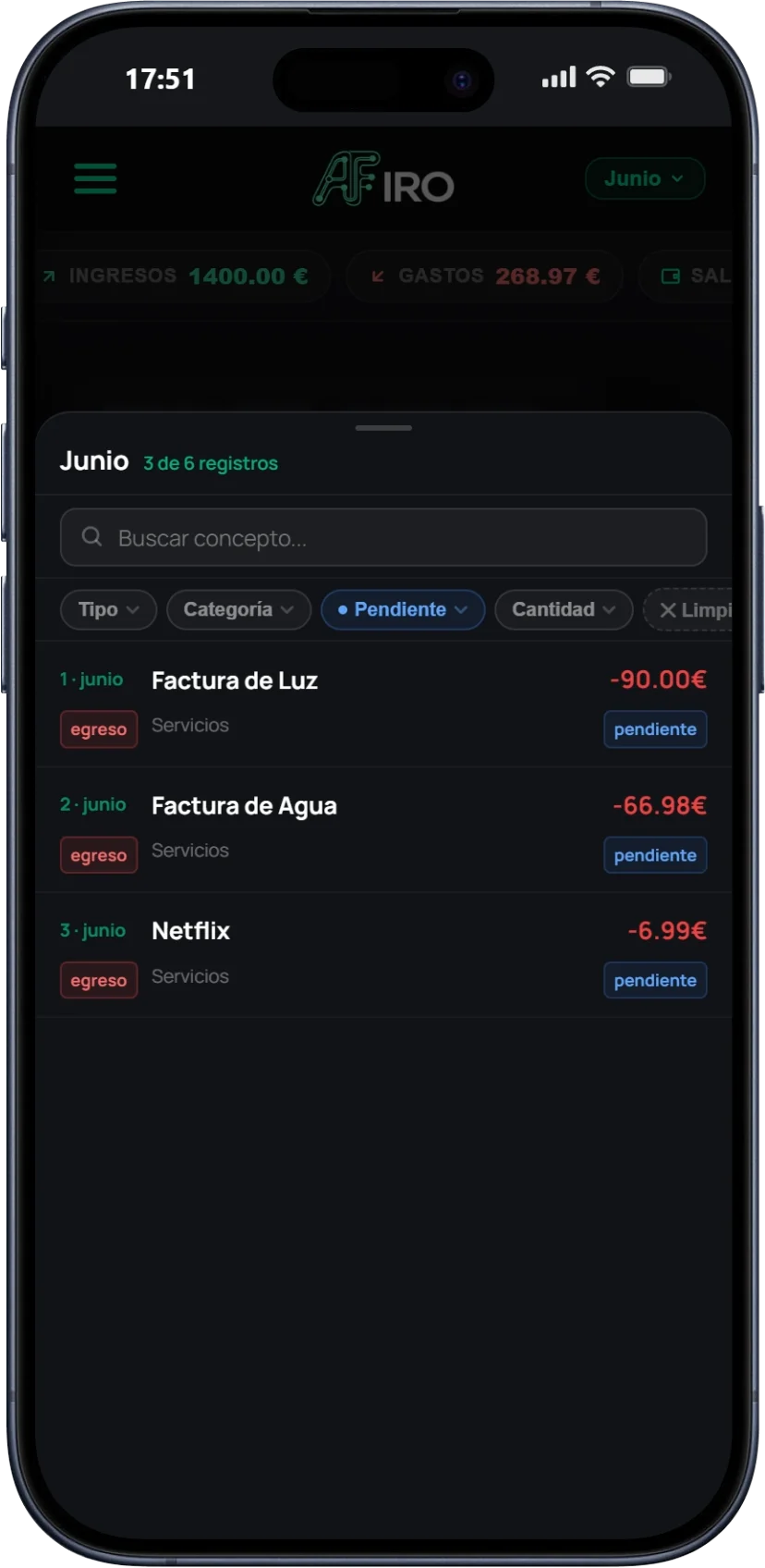 Controla tus pagos pendientes